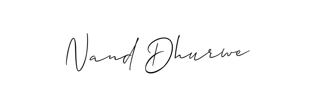 Use a signature maker to create a handwritten signature online. With this signature software, you can design (Allison_Script) your own signature for name Nand Dhurwe. Nand Dhurwe signature style 2 images and pictures png