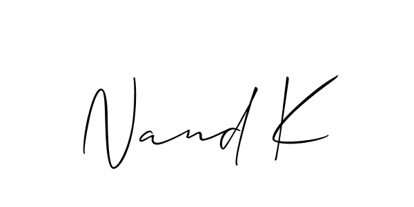 Best and Professional Signature Style for Nand K. Allison_Script Best Signature Style Collection. Nand K signature style 2 images and pictures png