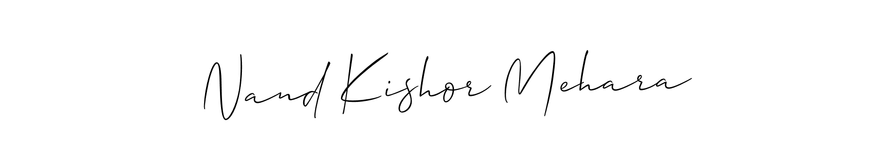 Make a beautiful signature design for name Nand Kishor Mehara. With this signature (Allison_Script) style, you can create a handwritten signature for free. Nand Kishor Mehara signature style 2 images and pictures png