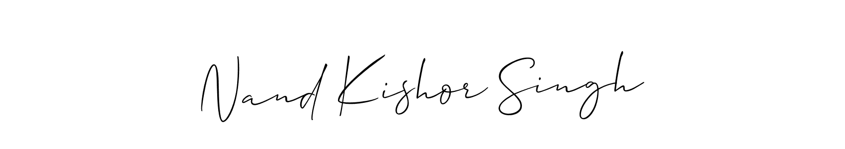 Design your own signature with our free online signature maker. With this signature software, you can create a handwritten (Allison_Script) signature for name Nand Kishor Singh. Nand Kishor Singh signature style 2 images and pictures png