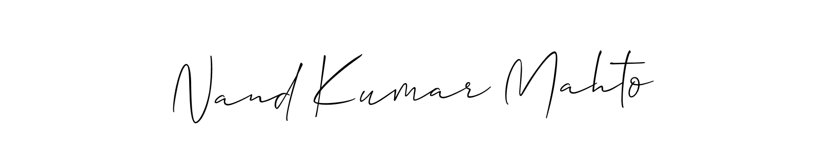 Nand Kumar Mahto stylish signature style. Best Handwritten Sign (Allison_Script) for my name. Handwritten Signature Collection Ideas for my name Nand Kumar Mahto. Nand Kumar Mahto signature style 2 images and pictures png