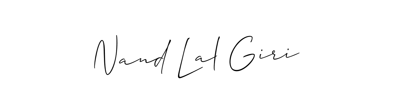 Also we have Nand Lal Giri name is the best signature style. Create professional handwritten signature collection using Allison_Script autograph style. Nand Lal Giri signature style 2 images and pictures png