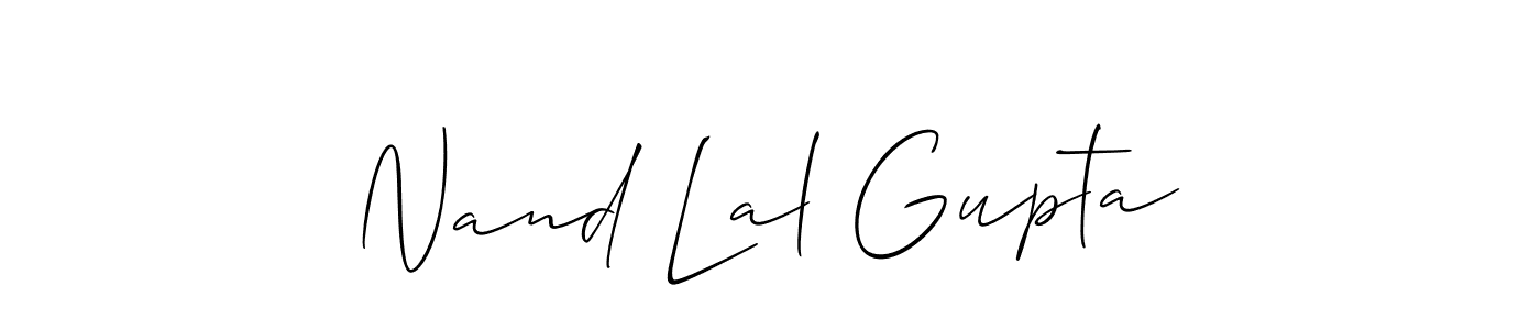 You should practise on your own different ways (Allison_Script) to write your name (Nand Lal Gupta) in signature. don't let someone else do it for you. Nand Lal Gupta signature style 2 images and pictures png