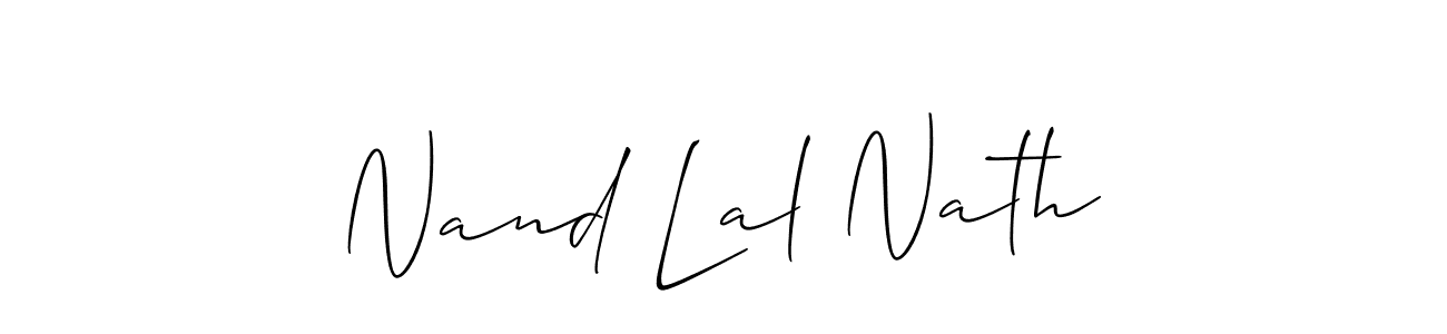 Design your own signature with our free online signature maker. With this signature software, you can create a handwritten (Allison_Script) signature for name Nand Lal Nath. Nand Lal Nath signature style 2 images and pictures png