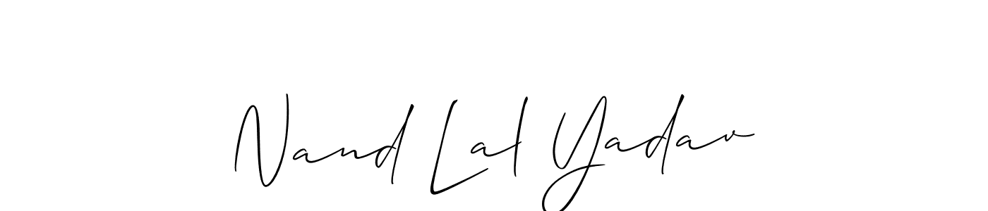 Also we have Nand Lal Yadav name is the best signature style. Create professional handwritten signature collection using Allison_Script autograph style. Nand Lal Yadav signature style 2 images and pictures png