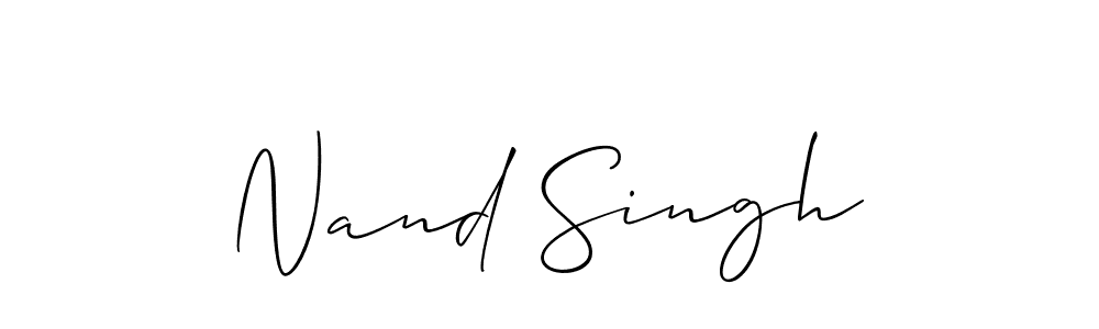 Create a beautiful signature design for name Nand Singh. With this signature (Allison_Script) fonts, you can make a handwritten signature for free. Nand Singh signature style 2 images and pictures png