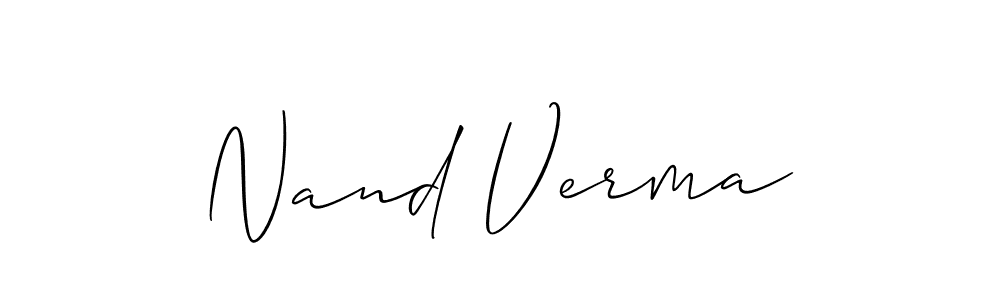 Make a short Nand Verma signature style. Manage your documents anywhere anytime using Allison_Script. Create and add eSignatures, submit forms, share and send files easily. Nand Verma signature style 2 images and pictures png