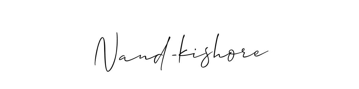 Create a beautiful signature design for name Nand-kishore. With this signature (Allison_Script) fonts, you can make a handwritten signature for free. Nand-kishore signature style 2 images and pictures png