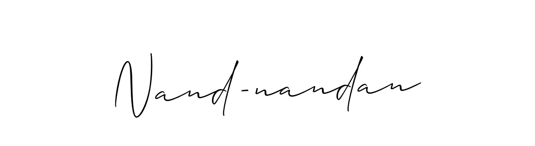 Also we have Nand-nandan name is the best signature style. Create professional handwritten signature collection using Allison_Script autograph style. Nand-nandan signature style 2 images and pictures png