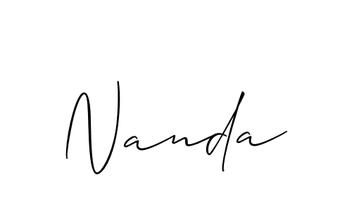 How to Draw Nanda signature style? Allison_Script is a latest design signature styles for name Nanda. Nanda signature style 2 images and pictures png