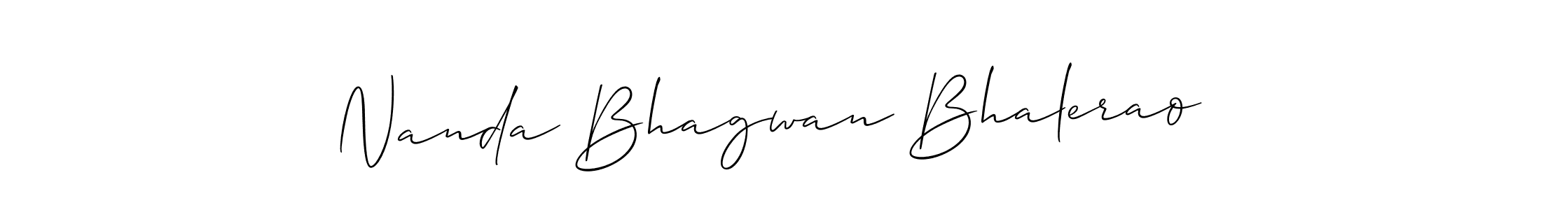 Allison_Script is a professional signature style that is perfect for those who want to add a touch of class to their signature. It is also a great choice for those who want to make their signature more unique. Get Nanda Bhagwan Bhalerao name to fancy signature for free. Nanda Bhagwan Bhalerao signature style 2 images and pictures png