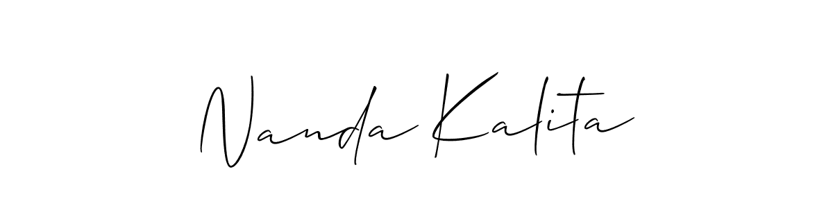 You can use this online signature creator to create a handwritten signature for the name Nanda Kalita. This is the best online autograph maker. Nanda Kalita signature style 2 images and pictures png