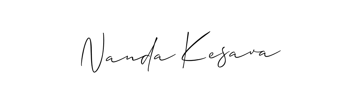 The best way (Allison_Script) to make a short signature is to pick only two or three words in your name. The name Nanda Kesava include a total of six letters. For converting this name. Nanda Kesava signature style 2 images and pictures png