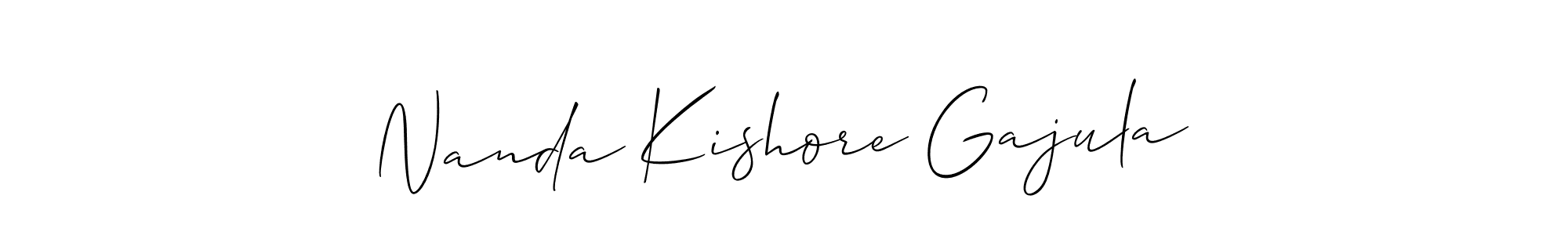 It looks lik you need a new signature style for name Nanda Kishore Gajula. Design unique handwritten (Allison_Script) signature with our free signature maker in just a few clicks. Nanda Kishore Gajula signature style 2 images and pictures png