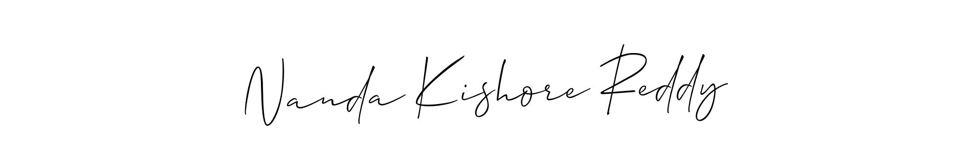 Allison_Script is a professional signature style that is perfect for those who want to add a touch of class to their signature. It is also a great choice for those who want to make their signature more unique. Get Nanda Kishore Reddy name to fancy signature for free. Nanda Kishore Reddy signature style 2 images and pictures png