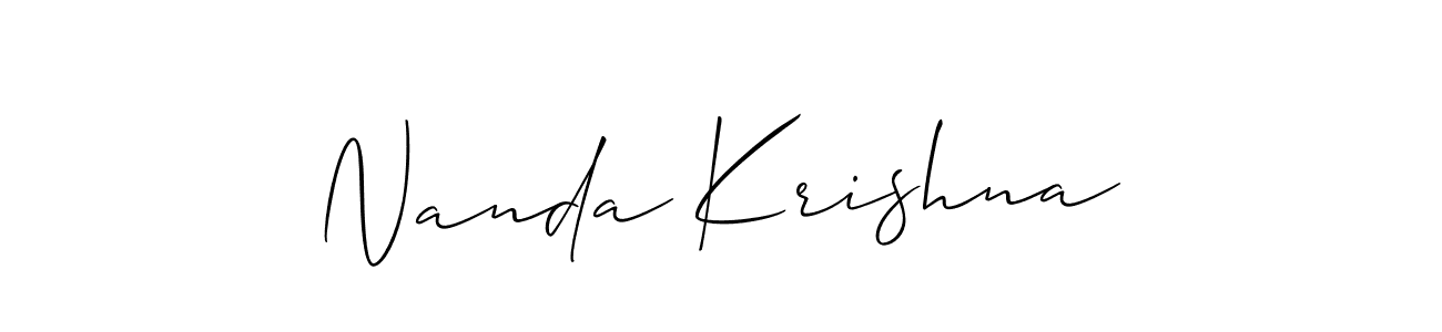 Make a short Nanda Krishna signature style. Manage your documents anywhere anytime using Allison_Script. Create and add eSignatures, submit forms, share and send files easily. Nanda Krishna signature style 2 images and pictures png