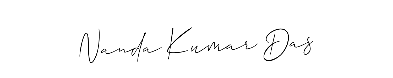 Make a short Nanda Kumar Das signature style. Manage your documents anywhere anytime using Allison_Script. Create and add eSignatures, submit forms, share and send files easily. Nanda Kumar Das signature style 2 images and pictures png