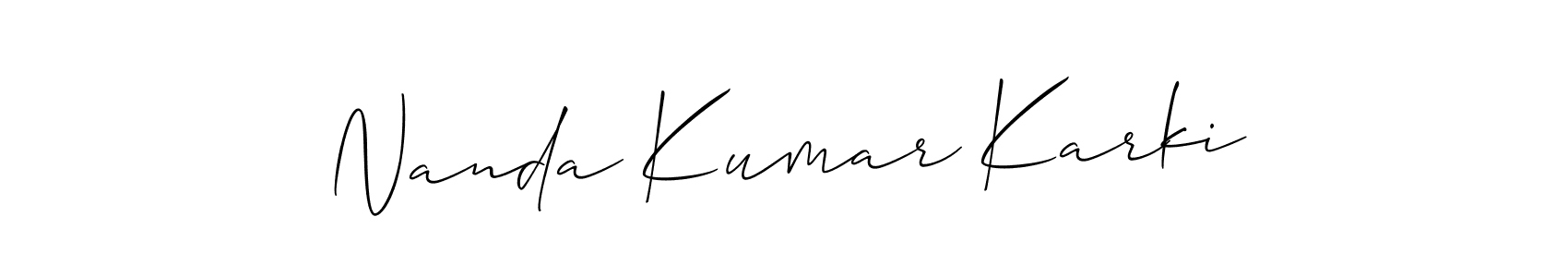 Once you've used our free online signature maker to create your best signature Allison_Script style, it's time to enjoy all of the benefits that Nanda Kumar Karki name signing documents. Nanda Kumar Karki signature style 2 images and pictures png