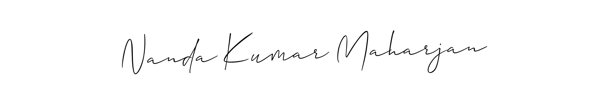 How to make Nanda Kumar Maharjan signature? Allison_Script is a professional autograph style. Create handwritten signature for Nanda Kumar Maharjan name. Nanda Kumar Maharjan signature style 2 images and pictures png