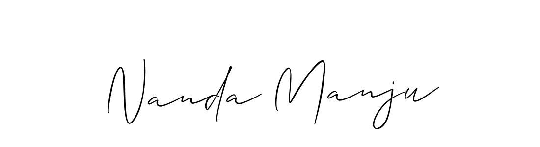 Make a beautiful signature design for name Nanda Manju. Use this online signature maker to create a handwritten signature for free. Nanda Manju signature style 2 images and pictures png