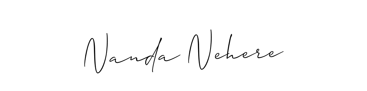 Best and Professional Signature Style for Nanda Nehere. Allison_Script Best Signature Style Collection. Nanda Nehere signature style 2 images and pictures png