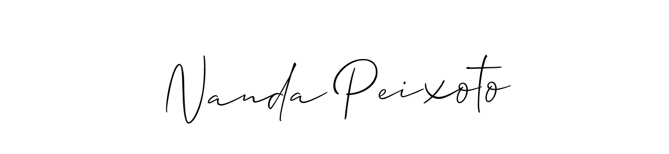 It looks lik you need a new signature style for name Nanda Peixoto. Design unique handwritten (Allison_Script) signature with our free signature maker in just a few clicks. Nanda Peixoto signature style 2 images and pictures png