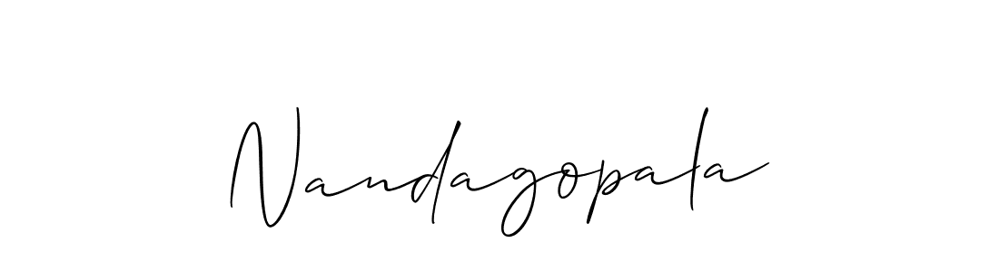 How to make Nandagopala signature? Allison_Script is a professional autograph style. Create handwritten signature for Nandagopala name. Nandagopala signature style 2 images and pictures png