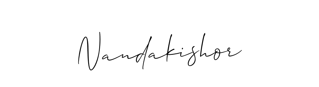 Also You can easily find your signature by using the search form. We will create Nandakishor name handwritten signature images for you free of cost using Allison_Script sign style. Nandakishor signature style 2 images and pictures png