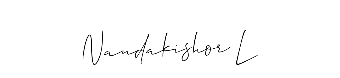 Once you've used our free online signature maker to create your best signature Allison_Script style, it's time to enjoy all of the benefits that Nandakishor L name signing documents. Nandakishor L signature style 2 images and pictures png