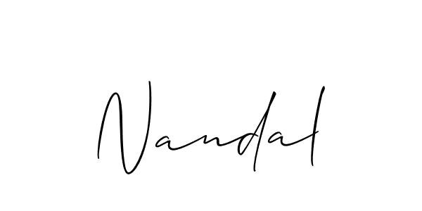Make a short Nandal signature style. Manage your documents anywhere anytime using Allison_Script. Create and add eSignatures, submit forms, share and send files easily. Nandal signature style 2 images and pictures png