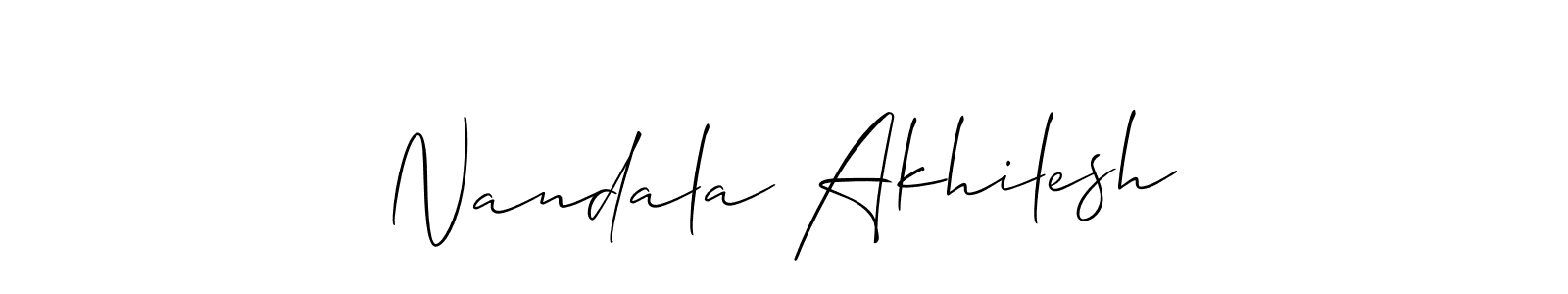 See photos of Nandala Akhilesh official signature by Spectra . Check more albums & portfolios. Read reviews & check more about Allison_Script font. Nandala Akhilesh signature style 2 images and pictures png