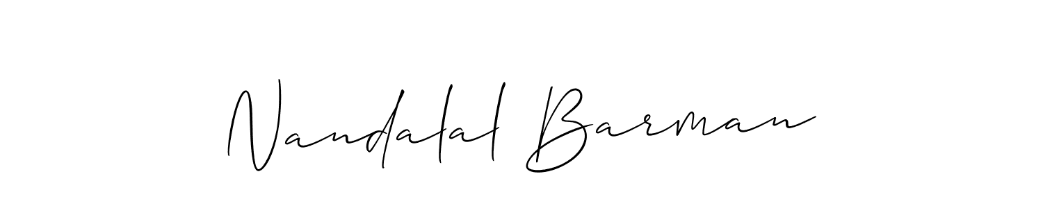 It looks lik you need a new signature style for name Nandalal Barman. Design unique handwritten (Allison_Script) signature with our free signature maker in just a few clicks. Nandalal Barman signature style 2 images and pictures png