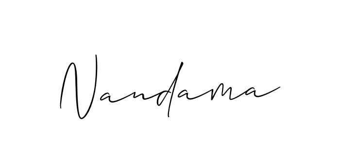 Make a beautiful signature design for name Nandama. Use this online signature maker to create a handwritten signature for free. Nandama signature style 2 images and pictures png