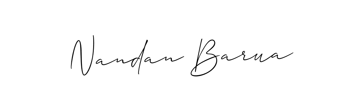 You should practise on your own different ways (Allison_Script) to write your name (Nandan Barua) in signature. don't let someone else do it for you. Nandan Barua signature style 2 images and pictures png