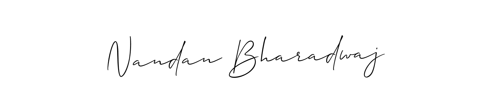 How to Draw Nandan Bharadwaj signature style? Allison_Script is a latest design signature styles for name Nandan Bharadwaj. Nandan Bharadwaj signature style 2 images and pictures png