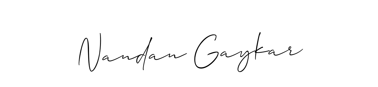 Make a beautiful signature design for name Nandan Gaykar. Use this online signature maker to create a handwritten signature for free. Nandan Gaykar signature style 2 images and pictures png