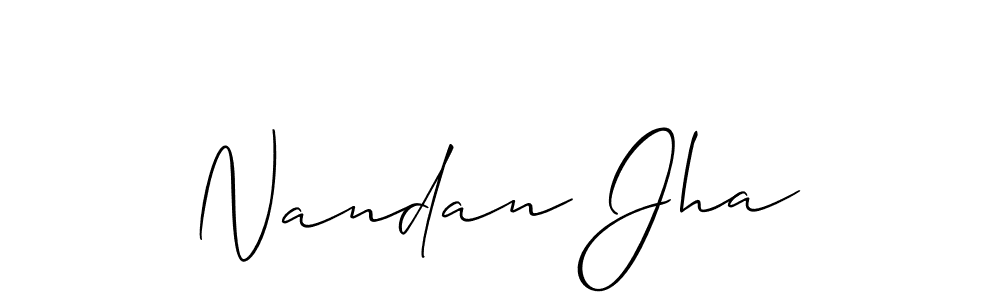 Make a short Nandan Jha signature style. Manage your documents anywhere anytime using Allison_Script. Create and add eSignatures, submit forms, share and send files easily. Nandan Jha signature style 2 images and pictures png