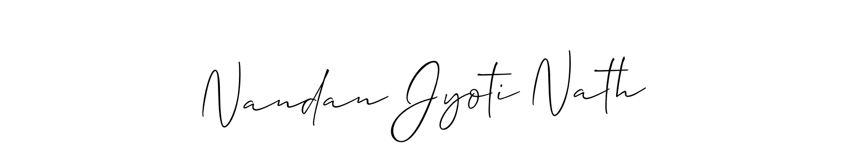 How to Draw Nandan Jyoti Nath signature style? Allison_Script is a latest design signature styles for name Nandan Jyoti Nath. Nandan Jyoti Nath signature style 2 images and pictures png