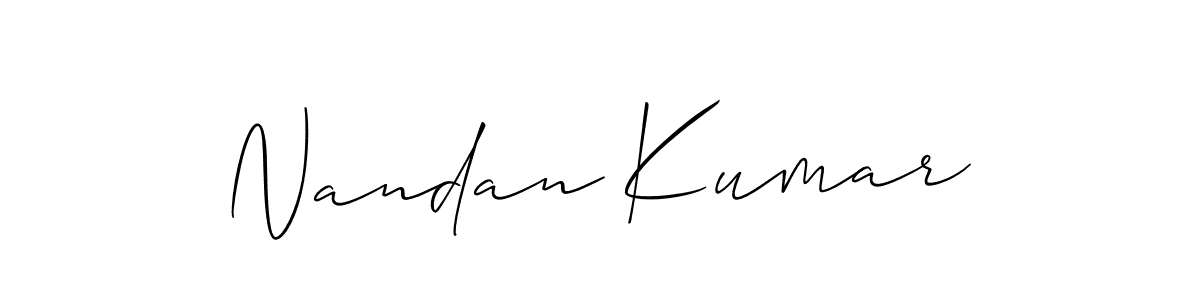 It looks lik you need a new signature style for name Nandan Kumar. Design unique handwritten (Allison_Script) signature with our free signature maker in just a few clicks. Nandan Kumar signature style 2 images and pictures png