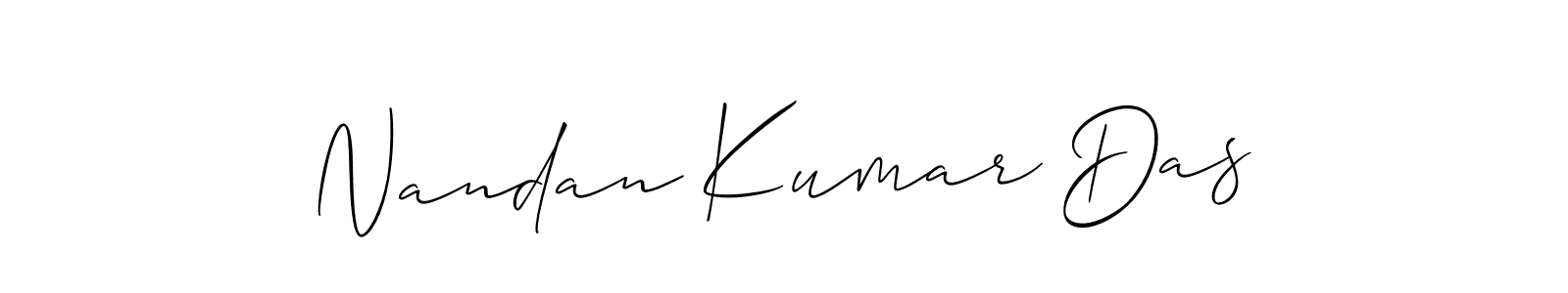 Allison_Script is a professional signature style that is perfect for those who want to add a touch of class to their signature. It is also a great choice for those who want to make their signature more unique. Get Nandan Kumar Das name to fancy signature for free. Nandan Kumar Das signature style 2 images and pictures png