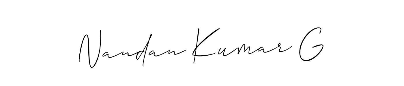 Best and Professional Signature Style for Nandan Kumar G. Allison_Script Best Signature Style Collection. Nandan Kumar G signature style 2 images and pictures png