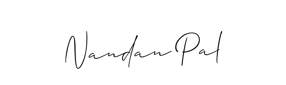 How to make Nandan Pal name signature. Use Allison_Script style for creating short signs online. This is the latest handwritten sign. Nandan Pal signature style 2 images and pictures png