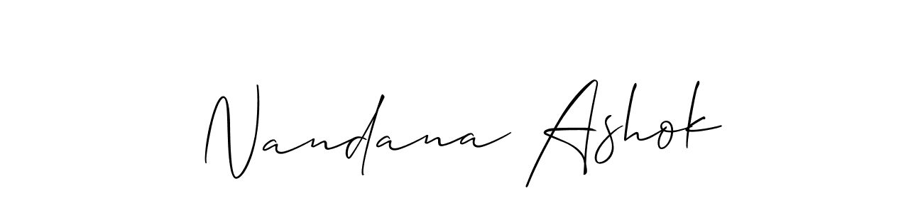 This is the best signature style for the Nandana Ashok name. Also you like these signature font (Allison_Script). Mix name signature. Nandana Ashok signature style 2 images and pictures png