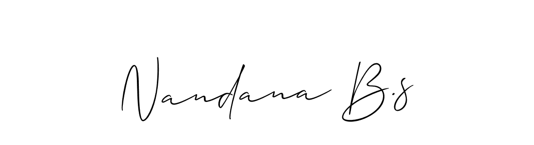 Make a beautiful signature design for name Nandana B.s. Use this online signature maker to create a handwritten signature for free. Nandana B.s signature style 2 images and pictures png