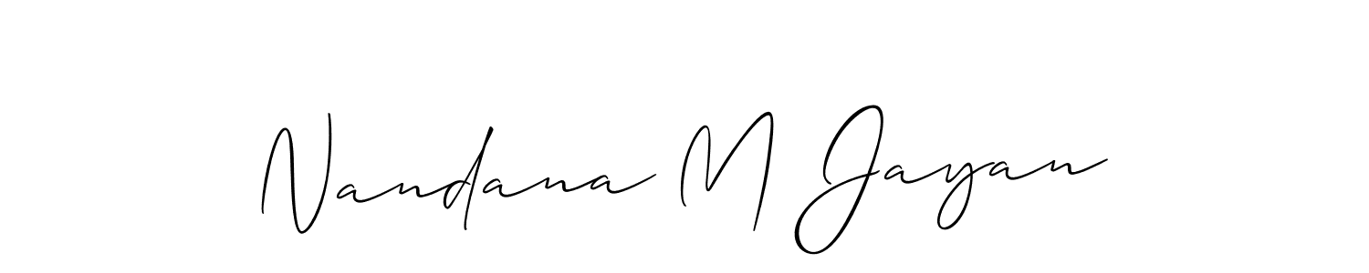 You can use this online signature creator to create a handwritten signature for the name Nandana M Jayan. This is the best online autograph maker. Nandana M Jayan signature style 2 images and pictures png