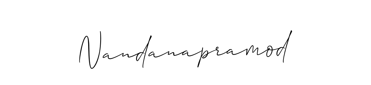 Nandanapramod stylish signature style. Best Handwritten Sign (Allison_Script) for my name. Handwritten Signature Collection Ideas for my name Nandanapramod. Nandanapramod signature style 2 images and pictures png