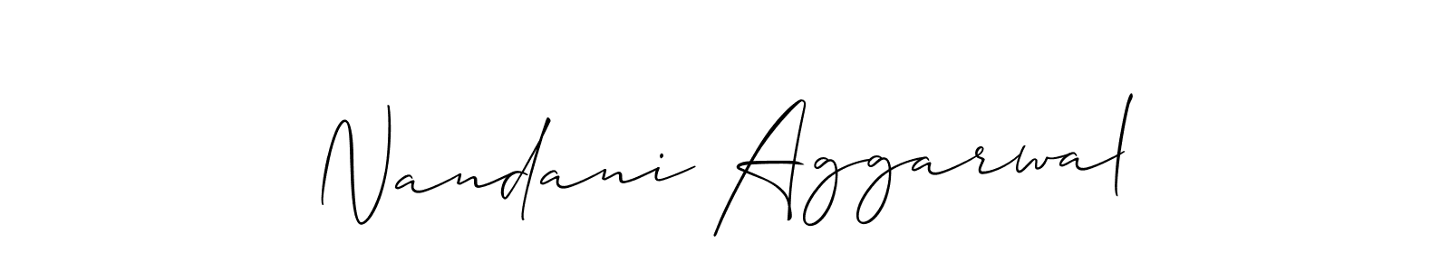 Design your own signature with our free online signature maker. With this signature software, you can create a handwritten (Allison_Script) signature for name Nandani Aggarwal. Nandani Aggarwal signature style 2 images and pictures png