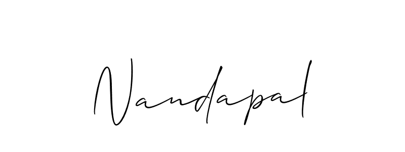 How to make Nandapal name signature. Use Allison_Script style for creating short signs online. This is the latest handwritten sign. Nandapal signature style 2 images and pictures png