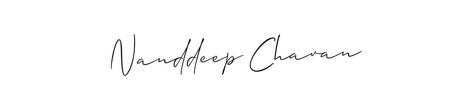 Create a beautiful signature design for name Nanddeep Chavan. With this signature (Allison_Script) fonts, you can make a handwritten signature for free. Nanddeep Chavan signature style 2 images and pictures png