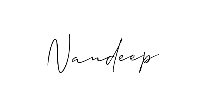 Allison_Script is a professional signature style that is perfect for those who want to add a touch of class to their signature. It is also a great choice for those who want to make their signature more unique. Get Nandeep name to fancy signature for free. Nandeep signature style 2 images and pictures png